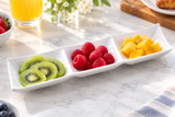 YG-7314SW white melamine serving with fresh accompaniments