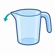 Shaped pouring spout feature illustration