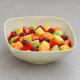 11" Melamine Square Bowl 3-1/4"Deep, Passion Pearl, Styled view