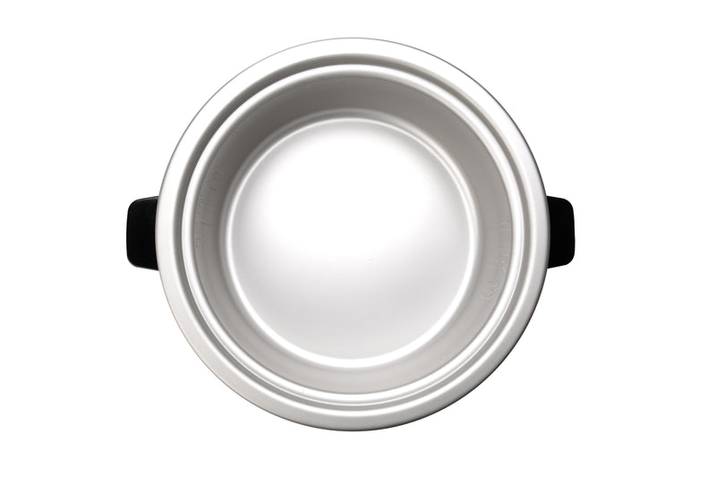 SR-GB54H rice cooker overhead view of the uncoated aluminum inner pan