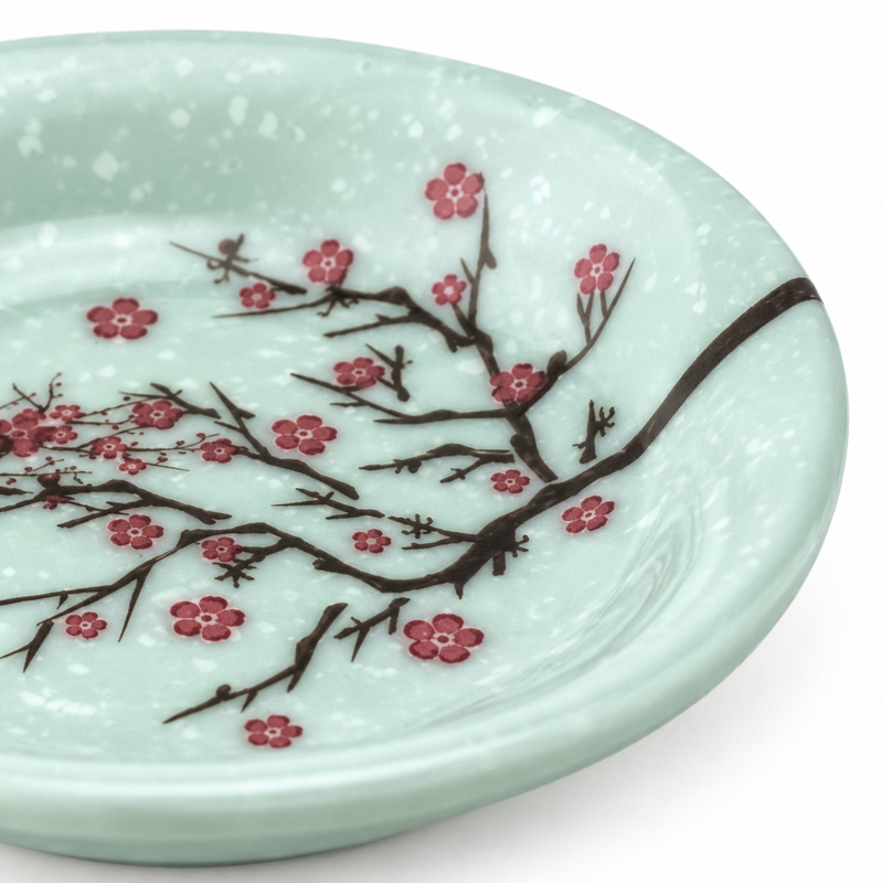 3″ Mint Green Floral Melamine Sauce Dish