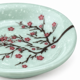 Round Sauce Dish 3"D x 5/8"H, Plum Blossom, Detail view