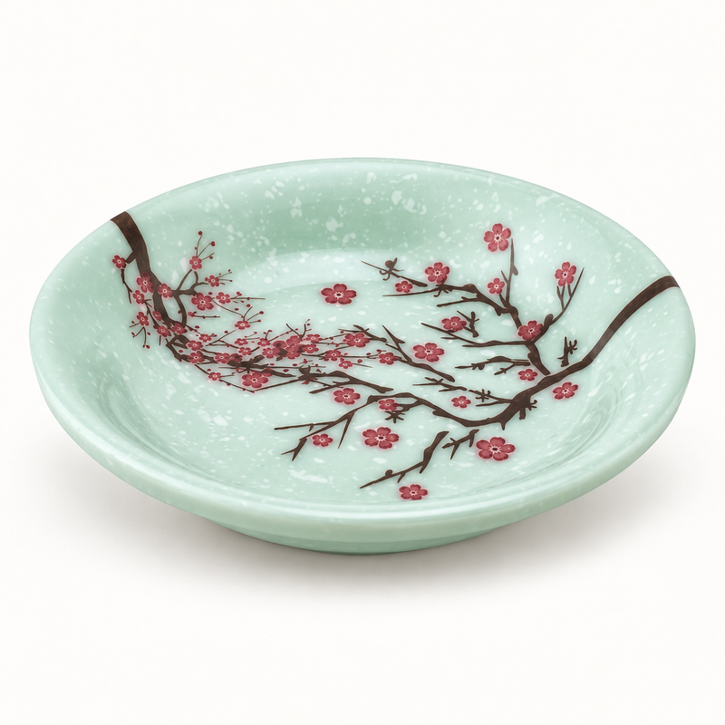 3″ Mint Green Floral Melamine Sauce Dish