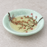 Round Sauce Dish 3"D x 5/8"H, Plum Blossom, Serving example