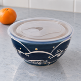 5″ Ceramic Bowl with Lid — 18 oz, Closed-lid bowl in context; lid remains in place