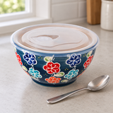 5″ Ceramic Bowl with Lid — 18 oz, Serving example