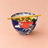 Ceramic Bowl 24 oz (SF56-NRB), Chicken rice and broccoli with safer framing