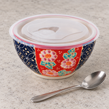7″ Ceramic Bowl with Lid — 42 oz, Closed lid context