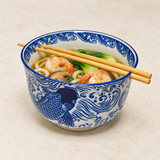 Ceramic Bowl 26 oz (SF625-5099), Shrimp, mushroom and bok choy udon soup