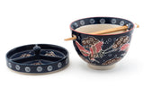 Ceramic Bowl 20 oz (SFC1-5109), Open bowl and three-compartment cover