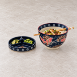 Ceramic Bowl 20 oz (SFC1-5109), Mushroom rice with cucumber and edamame sides