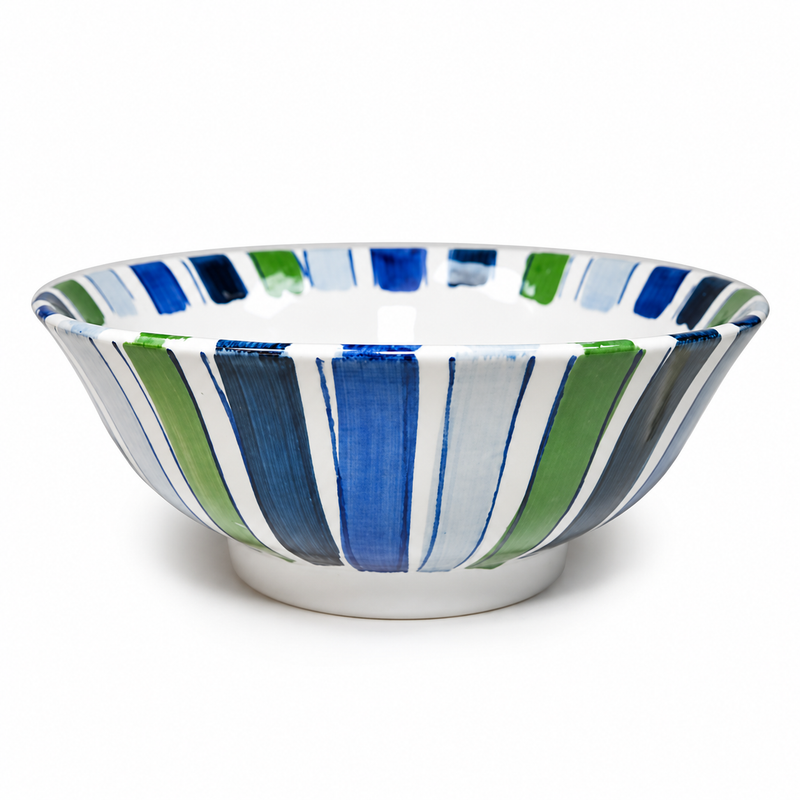 8½ in Striped Ceramic Ramen Bowl, 48 oz — SH578-4