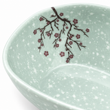 Melamine Square Bowl 4-3/8" x 4-3/8", Plum Blossom, Plum branch, flecks and rounded rim