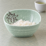 Melamine Square Bowl 4-3/8" x 4-3/8", Plum Blossom, Rice serving