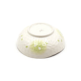 Japanese Spring Blossom Irregular Shape Ceramic Medium Bowl 4.25"D, Underside view