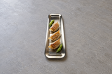 Titanium Rectangular Plate, 15-3/4*4-7/8". Serving suggestion.