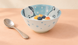 Peach blueberry yogurt service