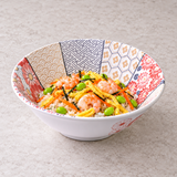 Ceramic Bowl — 29 fl. oz., Shrimp rice serving example