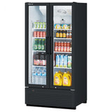 Turbo Air TGM-35SDHB-N Black Super Deluxe glass door merchandiser refrigerator