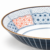 Japanese Large Bowl The Great Wave off Kanagawa 9.75"D x 3"H, Detail view