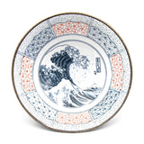Japanese Large Bowl The Great Wave off Kanagawa 9.75"D x 3"H, Interior view