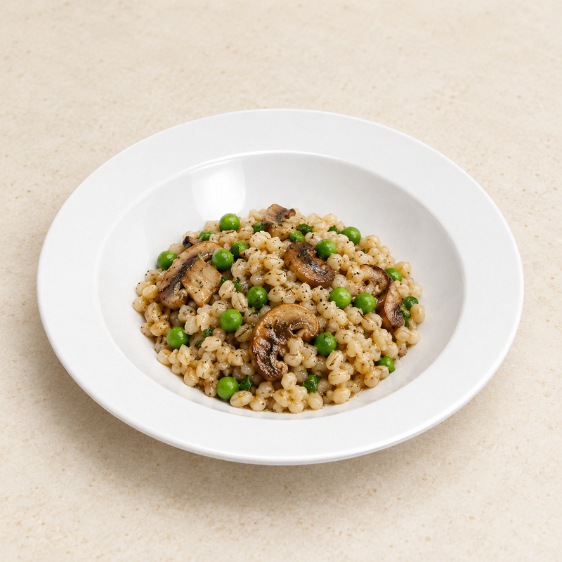 Melamine Pasta Plate Deep 9.4", White. Alternative serving suggestion.