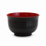 Lacquer Miso Soup Bowl , Black/Red, Product view