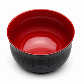 Lacquer Miso Soup Bowl , Red, Alternate view
