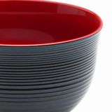 Lacquer Miso Soup Bowl , Red, Detail view