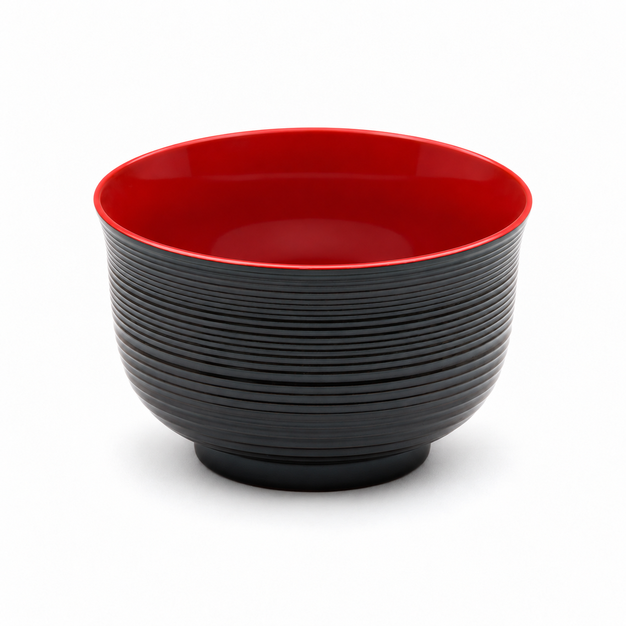Lacquer Miso Soup Bowl , Red, Product view