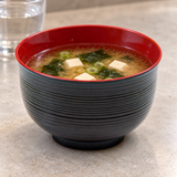 Lacquer Miso Soup Bowl , Red, Serving example