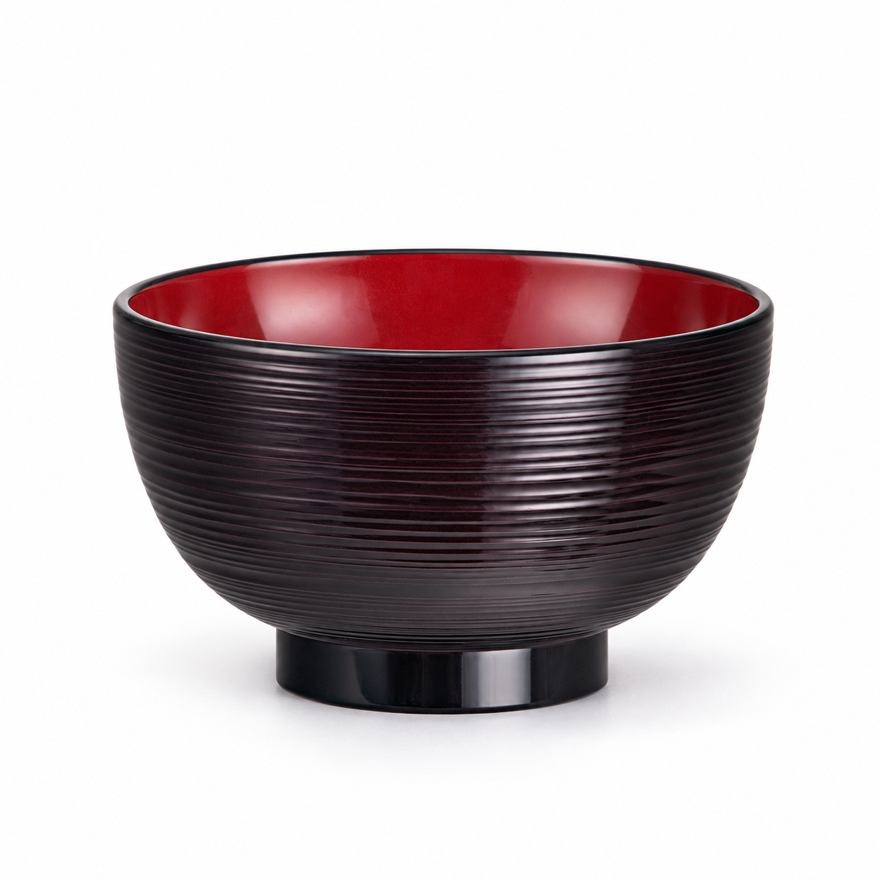 Low angled ribbed bowl product view