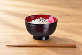 Ribbed bowl with rice