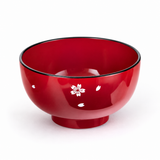 Isolated red bowl interior angle
