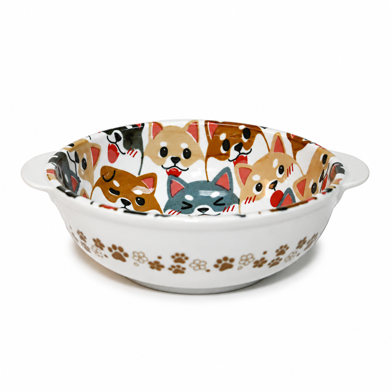 Ceramic Bowl — 12 fl. oz., Angled handled Shiba bowl product view