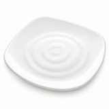 World Bell White Melamine Square Plate. Alternate product view.