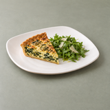 World Bell White Melamine Square Plate. Serving suggestion.