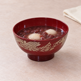 Lacquer Miso Soup Bowl, Red, Red-bean dessert serving