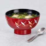 Lacquer Bowl 12 oz (Y56-RT), Clear tofu soup service