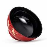 Lacquer Bowl 12 oz (Y56-RT), Black interior angle