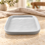 YG-405SW white dish in a natural tabletop setting