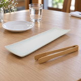 YG-5014NG Natural Series serving plate with bamboo tongs, a receiving plate and water