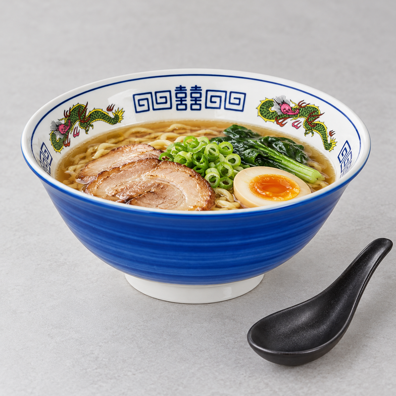 8 in Blue Dragon Ceramic Ramen Bowl, 44 oz — YG578-BD