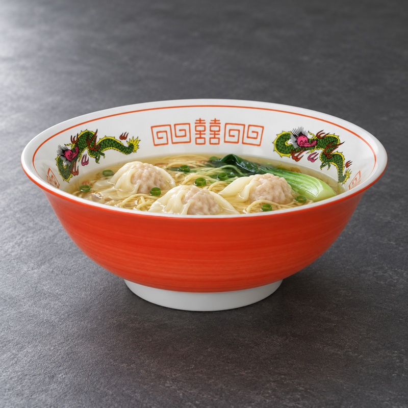 8 in Red Dragon Ceramic Ramen Bowl, 44 oz — YG578-RD