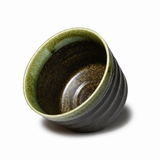 4" D x 3" H Ceramic Matcha Bowl (YK536-GB), Interior view