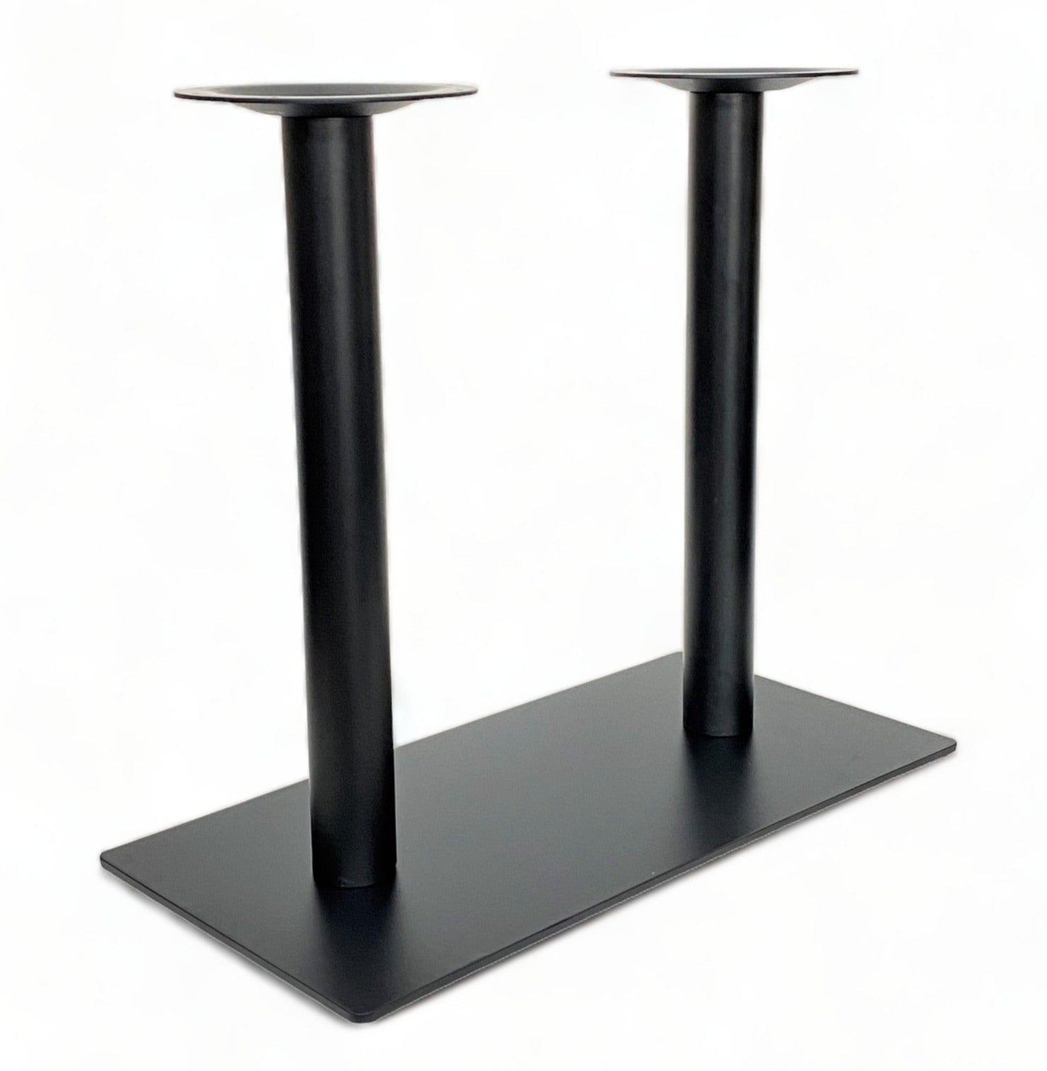Black Flat Rectangular Steel Table Base – FB1632 – 28-inch dining height