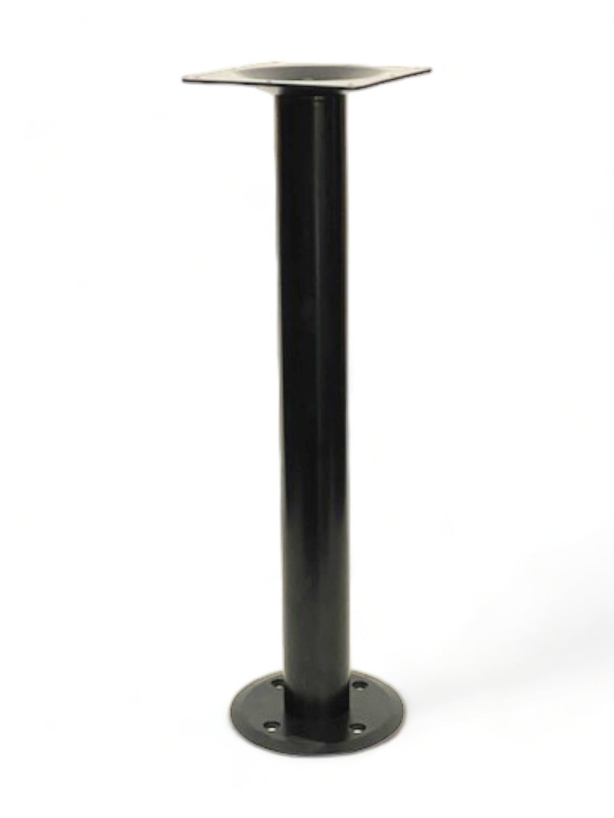 Black Steel Flat Bolt-Down Table Base without Cover – FBDB – 28-inch dining height