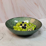Glass Bowl — 16 fl. oz., Gold, Green