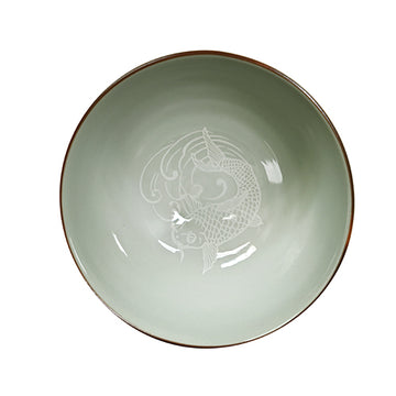 Ceramic Rice Bowl — 10 fl. oz., Red