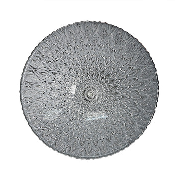 Glass Bowl — 15 fl. oz., Silver, White